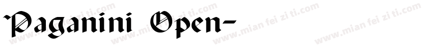 Paganini Open字体转换